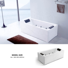 Rectangular surfing massage Double bath tub Acrylic bathtub spa